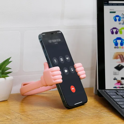 Vista 8 de Honsky Thumbs-up Soporte Porta Teléfono Celular, Soporte Base para Tableta para Escritorio de Mesa Smartphone Teléfono Celular Teléfono Móvil Rosado