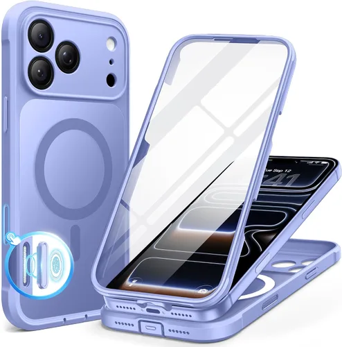 Vista 100 de BERFY Funda para iPhone 12 Pro Max, compatible con MagSafe, protector de pantalla de privacidad integrado y protección de cámara, antiespía