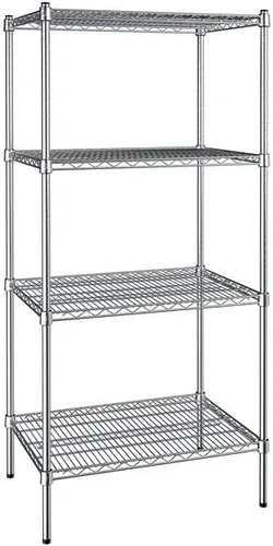 Vista 211 de Kit de 4 estantes de epoxi verde NSF de 21 x 72 pulgadas con postes de 86 pulgadas, estantería de almacenamiento resistente, kit de estantería
