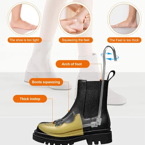 Vista 2 de Exshoiu Estirador de botas para botas vaqueras, expansor de botas para pies gruesos y pies anchos, 1 par de estiradores de botas