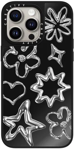 Vista 22 de CASETiFY Mirror - Funda para iPhone 15 Pro Max [reflectante, protección contra caídas de 4.9 pies/compatible con Magsafe] - Lindas impresiones