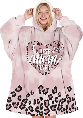 Vista 2 de Warmstorey Wearable Blanket Hoodie For Mom Wife - Best Wife Ever Hoodie From Husband Daughter Son - Birthday Mothers Day Gift