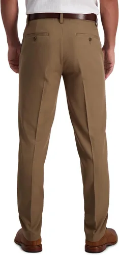 Vista 3 de Haggar Cool 18 Pro Slim Fit Flat Front Superflex Pantalón de cintura para hombre