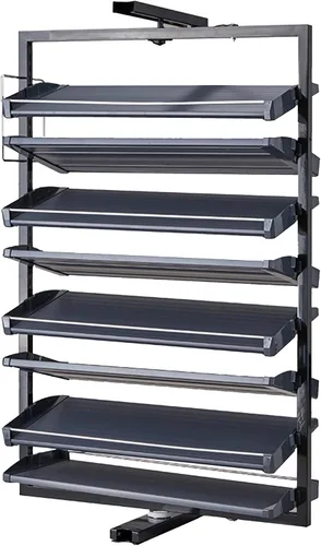 Vista 9 de Organizador de zapatos giratorio de 360° de metal para armario de zapatos, organizador vertical para armario de dormitorio pequeño, almacenamiento