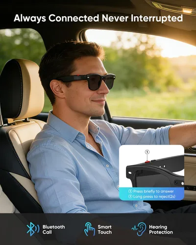 Vista 2 de CJkao Smart Glasses with Camera for Men Women(G3)