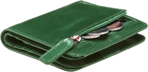 Vista 5 de Itslife - Cartera de cuero para mujer con bloqueo RFID, compacta, plegable, con ventana para identificación, Pequeña, Classic