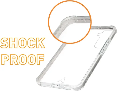 Vista 4 de Armor Classics - Funda para Samsung Galaxy S22, transparente con cinta gris claro