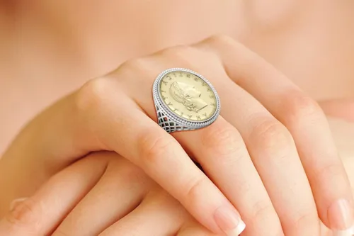 Vista 4 de Miabella Anillo de plata de ley 925 genuino italiano de 20 liras para mujer Plata de ley 925