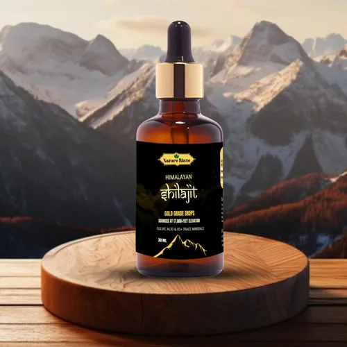 Vista 2 de Gotas Shilajit orgánicas puras del Himalaya para hombres y mujeres (1.0 onzas líquidas)
