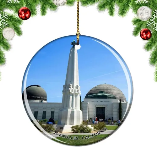 Vista 11 de California Los Ángeles Battleship Museum USA Christmas Tree Adorno Decoración Colgante Colgante Decoración City Travel Souvenir Collection Porcelana