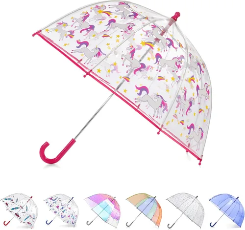 Vista 10 de Totes- Paraguas de burbujas transparente para niños con mango de fácil agarre), 2236N53