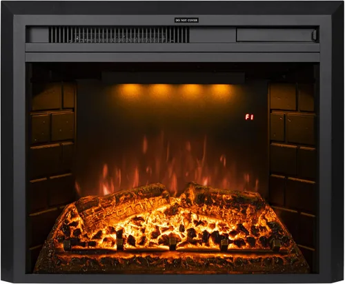 Vista 12 de Calentador eléctrico de troncos de chimenea de 25 pulgadas, juego de troncos de chimenea eléctrica independiente con control remoto y aplicación