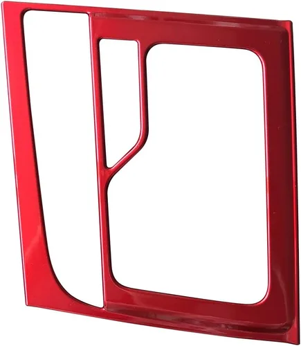 Vista 5 de ruihe Cubiertas de panel de consola de palanca de cambios de coche rojo Compatible con Hyundai Elantra 2021 2022 2023 2024 Versión de freno