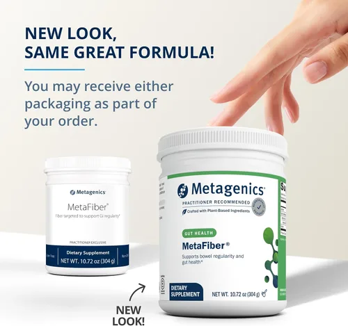 Vista 2 de Metagenics MetaFiber - 0.16 oz de fibra dietética - Apoya la regularidad gastrointestinal y alivio ocasional del estreñimiento* - Mezcla de fibra