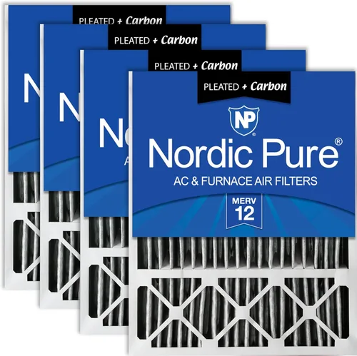 Vista 16 de Nordic Pure 20 x 25 x 5 (tamaño real: 19 3/4 x 24 3/4 x 4 3/8) Lennox X6673 X6675 Filtro Merv 8 de repuesto para reducción de olores 2