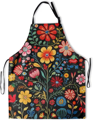 Vista 18 de Delantal con bolsillos, delantales para mujeres y hombres, delantal de cocina para cocinar, jardinería, servidor, camarera, pintura