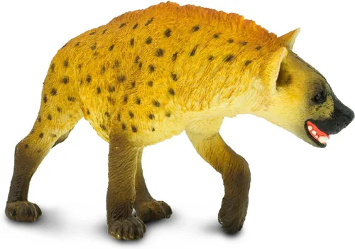 Vista 3 de Safari Ltd. Hyena Figurine - Figura realista pintada a mano de 4.25 pulgadas, juguete educativo para niños, niñas y niños a partir de 3 años