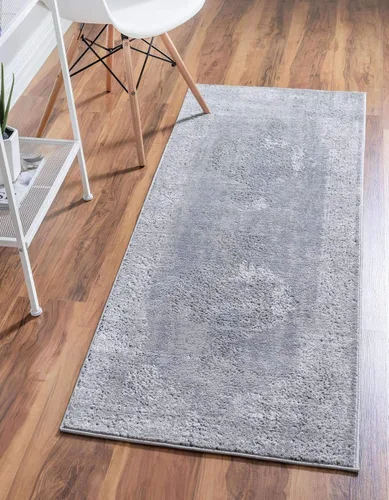Vista 13 de Unique Loom Portland Collection - Alfombra rectangular de madera (2 pies 2 pulgadas x 3 pies 1 pulgada, rectangular, azul/marfil)
