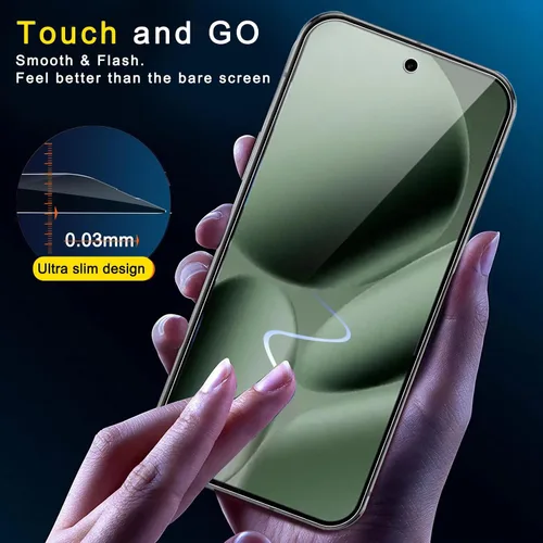 Vista 6 de Ferilinso [Instalación Automática de Polvo] Pack de 3 Protectores de Pantalla de Privacidad para Google Pixel 10, Protector de Pantalla de Vidrio
