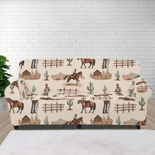 Vista 15 de Funda de sofá de Seater, estilo bohemio, antiarañazos, diseño tribal navajo, nativo americano, diseño tribal, funda de sofá, lavable, elástica