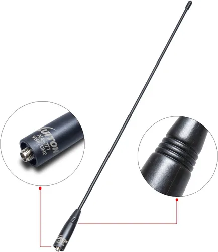 Vista 5 de Antena de radio para BaoFeng UV-5R/888S Antena Walkie Talkie de largo alcance 15.6 pulgadas Whip VHF/UHF (144/430Mhz) Antena SMA-Hembra (1 paquete)
