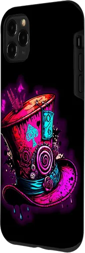 Vista 2 de Funda para iPhone 11 Pro Max We're All Mad Here Pink Steampunk Alicia en el país de las maravillas