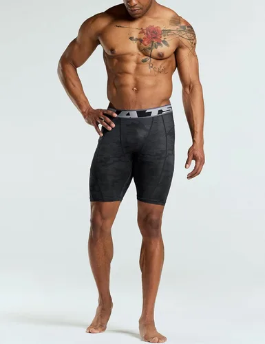 Vista 7 de TSLA - Pantalones cortos deportivos de compresión para hombre, en paquete de 1 o 3unidades, mallas para correr de rendimiento deportivo, frescas