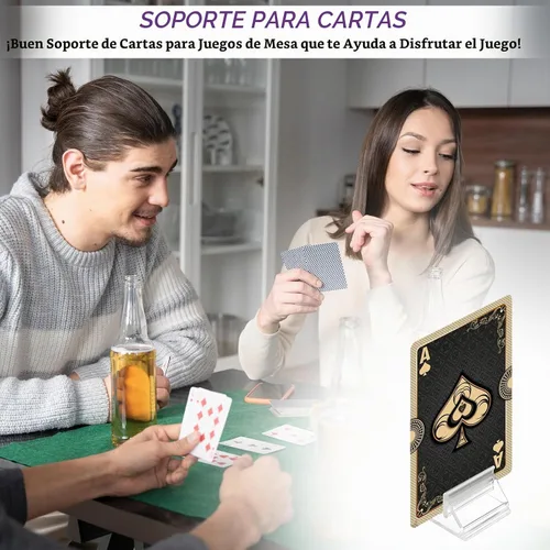 Vista 6 de 72 soportes de plástico para tarjetas de juego, número de mesa, soporte para tarjetas de visita de acrílico transparente, bricolaje para exhibir