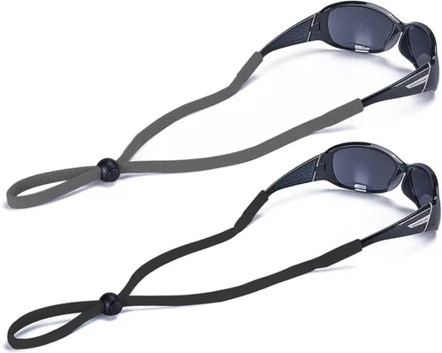 Vista 9 de 2-Pack Universal Eyeglasses Strap Adjustable Lanyard Eyewear Retainer, 24" Negro