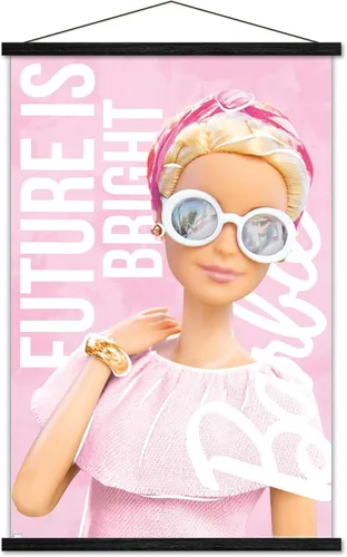 Vista 7 de Trends International Mattel Barbie - Póster de pared Future is Bright, 22.37 x 34.00 pulgadas, paquete de impresión premium y colgador de madera