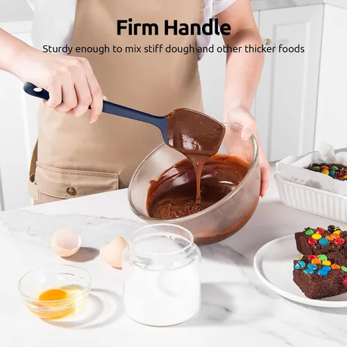 Vista 8 de U-Taste Juego de espátula de cuchara de silicona y espátula grande, raspador de goma flexible de alta resistencia al calor de 600 ºF, juego de 4