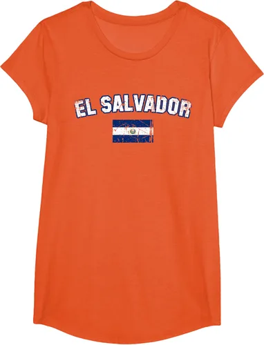 Vista 33 de EL SALVADOR Bandera Vintage Hombres Mujeres Niños Camiseta EL SALVADOR