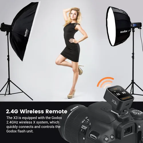 Vista 7 de Godox Disparador de flash inalámbrico X3C X3-C TTL para cámara Canon, transmisor de flash inalámbrico de pantalla táctil 2.4G, compatible con TTL