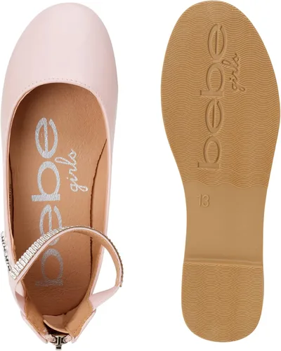 Vista 5 de bebe Zapatos de niña - Bailarinas con correas de tobillo tachonadas de diamantes de imitación (niñoniña)