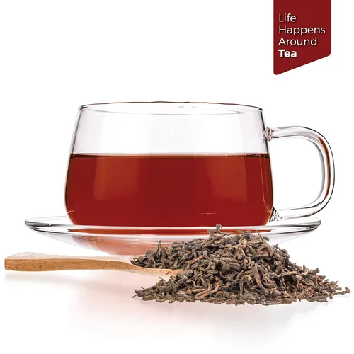 Vista 3 de Tealyra - 35 años Golden Royal Pu-erh maduro - Raro Guangxi envejecido Pu Erh - Té de hojas sueltas - Té saludable - Cafeína audaz - 3.53 oz