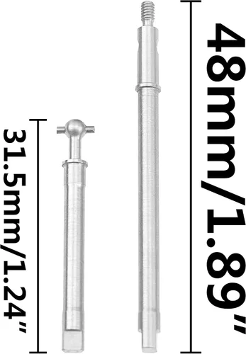 Vista 6 de ShareGoo - Eje de transmisión CVD delantero y trasero de acero inoxidable compatible con Axial SCX24 90081 AXI00001 AXI00002 AXI00004 AXI00005