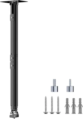 Vista 11 de suptek Soporte de montaje en techo para proyector se adapta a techo plano o inclinado, altura ajustable con longitud extensible de 30.7-49.21 Negro