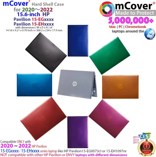 Vista 2 de mCover Funda compatible solo con PC portátil HP Pavilion 15-EGxxxx / 15-EHxxxx Series 2020-2022 de 15.6 pulgadas