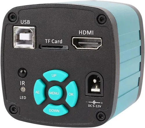 Vista 4 de Kit de accesorios para microscopio 48MP USB Cámara de microscopio 130X ajustable C Monte lente Microscopio diapositivas (Color BD21 13MP Set3)