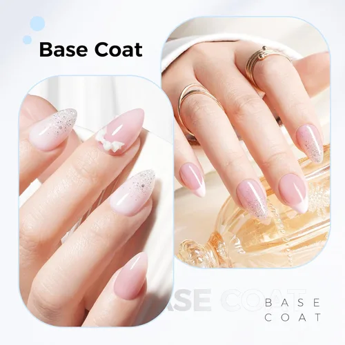 Vista 7 de TOMICCA Capa base de gel, 1 capa base de 0.5 onzas líquidas que no se limpia para esmalte de uñas de gel, fórmula mejorada LED de larga duración