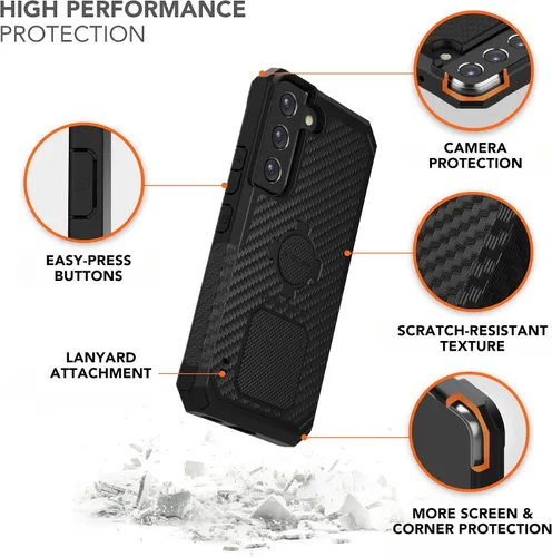 Vista 4 de Rokform - Funda para Galaxy S22, serie resistente, funda magnética con bloqueo giratorio, armadura probada contra caídas (negro)