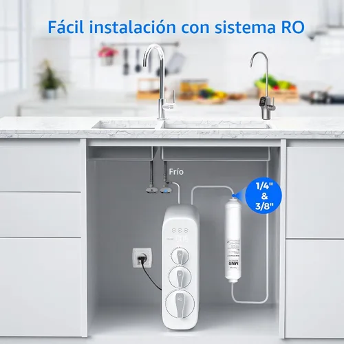 Vista 7 de Waterdrop Filtro de remineralización MNR35 compatible con sistema RO bajo