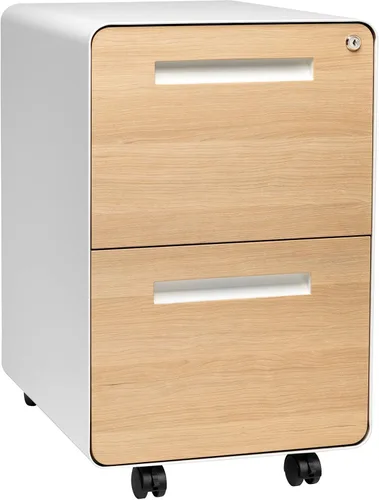 Vista 8 de Laura Davidson Furniture Stockpile - Archivador móvil de 2 cajones con cerradura, archivador de metal para debajo del escritorio, carpetas