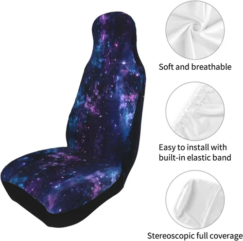 Vista 8 de Galaxy Sky Star Clusters - Fundas de asiento de automóvil para mujer, protector de asiento de vehículo, funda de asiento para automóviles, camiones