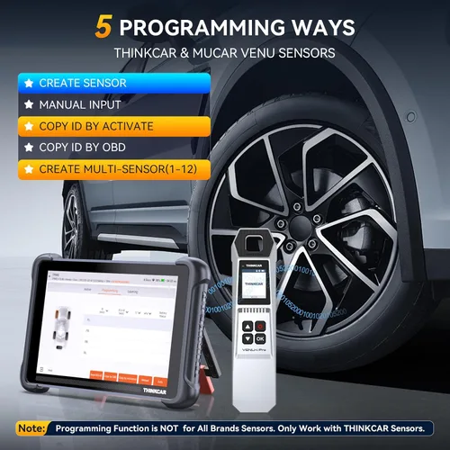 Vista 5 de THINKSCAN 689BT TPMS Combos, herramienta de diagnóstico profesional OBD2 con TPMS, herramienta de sensor de activación/lectura/aprendizaje con VENU