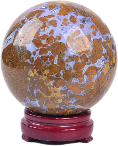 Vista 73 de JIC Gem Piedra Natural de Jaspe Africano Cristal de Curación Esfera Adivinación Bola de Piedra Preciosa, Feng Shui Reiki Aura Decoración