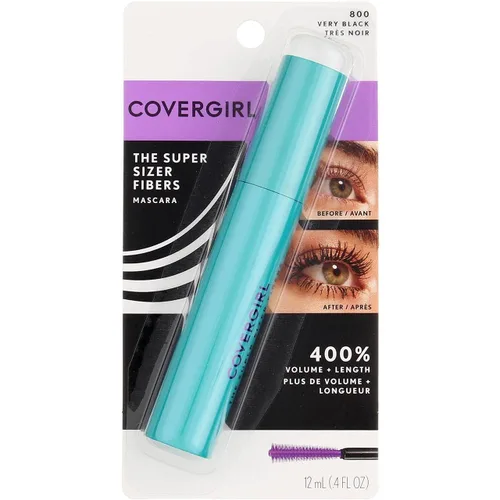Vista 4 de COVERGIRL The Super Sizer - Máscara de fibras muy negra, 1 unidad
