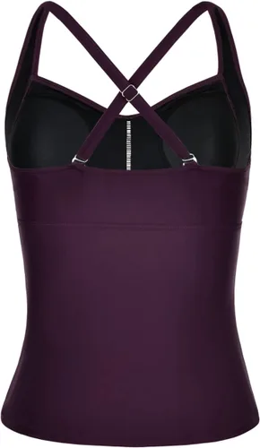 Vista 3 de Hilor Tankini para mujer, con control de abdomen, espalda cruzada, tankini