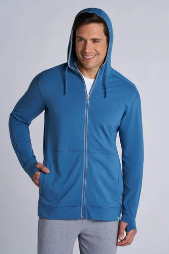 Vista 7 de Coolibar Sudadera con capucha y cremallera para hombre - Protección solar UPF 50+ - LumaLeo