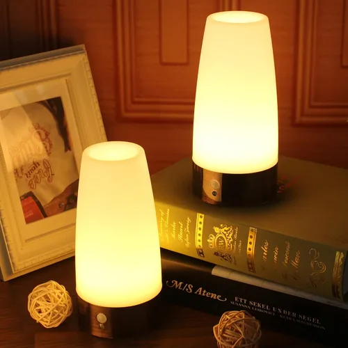 Vista 6 de Luz nocturna LED, lámpara de noche con sensor de movimiento PIR inalámbrico, luz nocturna, utiliza 3 pilas de 1.5 VAA, luz alimentada para sala